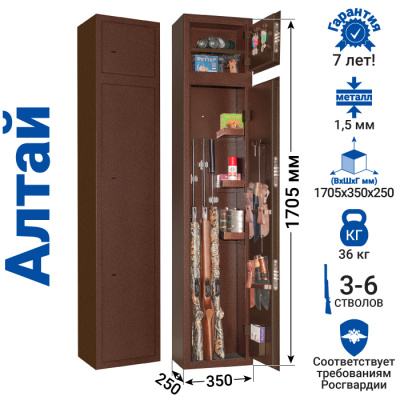 Сейф оружейный GunSafe Алтай Медный